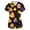 Earthy Yellow #029, variant on Womens Halloween Scrub Top Witch Spider Short Sleeve Funny Scrubs Skeleton Ghost Scary V-Neck Scrub Top with Pockets L