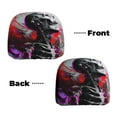 thumbnail image 3 of Headrest Covers for Cars Accessories Interior for Women Men 2Pcs - Artistic Skull Head Rest Cover for Car Decorations, Car Headrest Cover for Car Decor Interior, 3 of 8