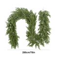 thumbnail image 2 of IPEWLEX Christmas Artificial Garland 6.56ft – Green Winter Garland for Table, Mantle, Wall, Indoor & Outdoor Christmas Decorations, 2 of 6