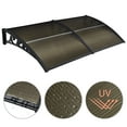 thumbnail image 3 of Yescom 38"X78" Window Awning Door Canopy Polycarbonate Anti-UV30+ Cover Outdoor Rain Snow Protection Patio Brown Board, 3 of 9