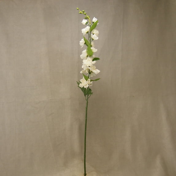 1 Pc, 37.5 Inch Artificial Delphinium Stem To Add Color To Floral Arrangement/Home Decoration - Cream