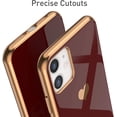 thumbnail image 3 of Case for iPhone 11 6.1 Inch, Soft Silicone TPU Slim Case Electroplated Heart Phone Case Simple Luxury Shockproof Protective Case -Red Heart, 3 of 15