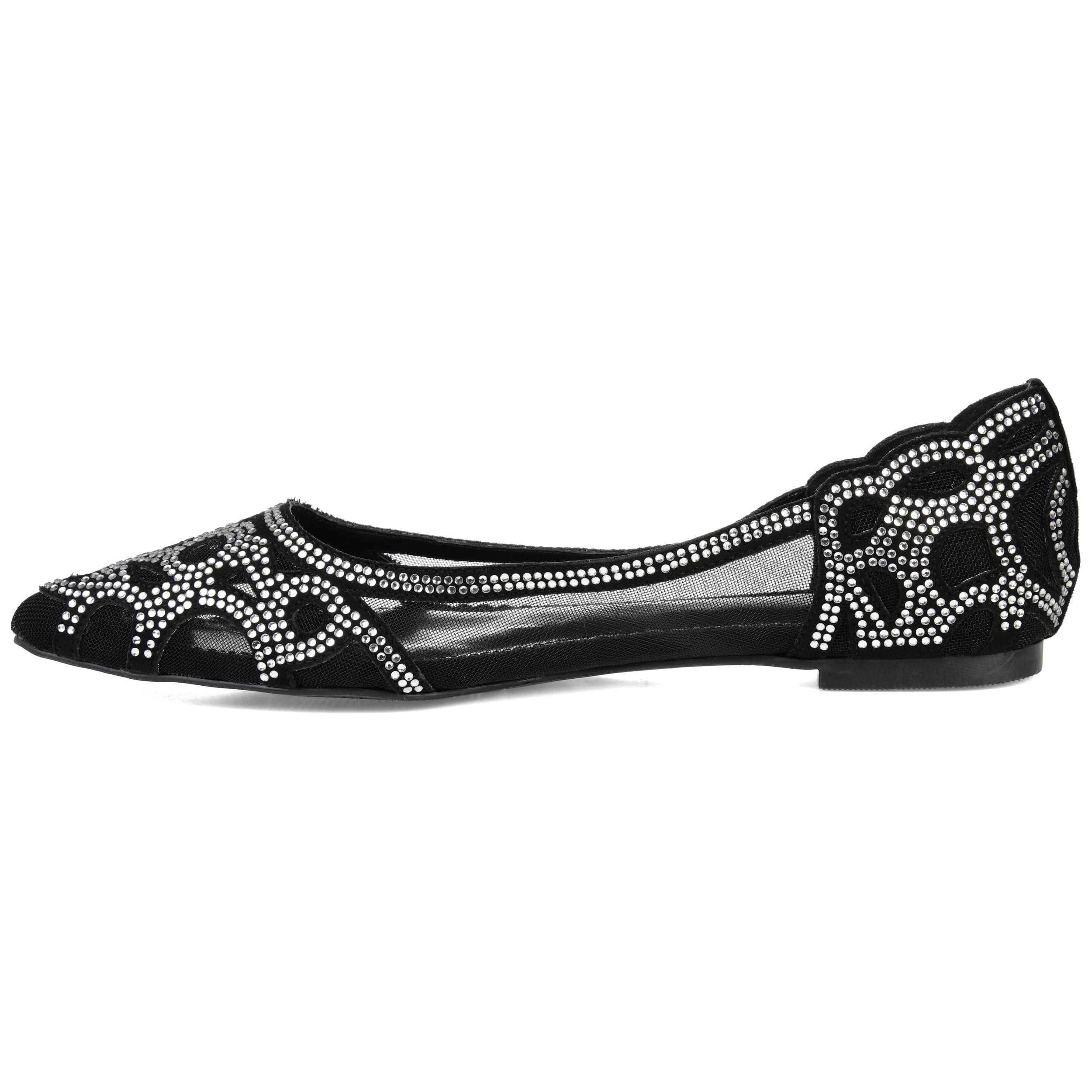 Journee Womens Batavia Slip On Pointed Toe Ballet Flats, Widths Available