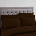 thumbnail image 2 of DNG Creations 1 Piece Box Stitched Striped Pattern Comforter 100% Egyptian Cotton Quilt Cover 800 TC All Season 550 GSM ( Oversized Queen Size ) Stripe Chocolate Colour, 2 of 5