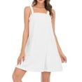 thumbnail image 1 of Vestido de baño o ducha para mujer, ligero, con tirantes y cierre, hasta la rodilla, 1 of 5