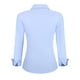 thumbnail image 2 of WARHORSEE Camisa con botones para mujer, manga larga, camisas de vestir de trabajo, cuello en V, fácil cuidado, blusas casuales de negocios elásticas para mujer (azul l), 2 of 5