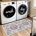 thumbnail image 3 of YOUFORTONG 2'x4' Washable Vintage Area Rug, Water Resistant Non-Slip Low Pile Floor Mat for Entryway Kitchen Living Room Bedroom, Durable Indoor Doormat,Brick, 3 of 8