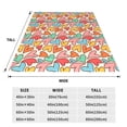 thumbnail image 6 of LNWH Colorful Groovy Love Pattern Throw Blanket, Flannel Sofa Blankets for All Seasons, 50"x40", 6 of 8
