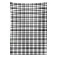 thumbnail image 3 of Ambesonne Plaid Tablecloth Rectangular Table Cover, Black and White Grid, 60"x90", Black White, 3 of 4