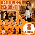 thumbnail image 6 of 2026 New 28" Hanging Flying Ghost on Witch Broom, Halloween Outdoor Decorations for Porch, Patio, Lawn & Yard, Spooky Haunted House Prop (Grey), 6 of 12