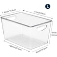 thumbnail image 2 of Clear Storage Bins with Lids Stackable - Large Plastic Containers for Pantry Organization and Storage - Perfect for kitchen Fridge Laundry Room Bathroom Garage Closet Cabinet Organizer -, 2 of 8
