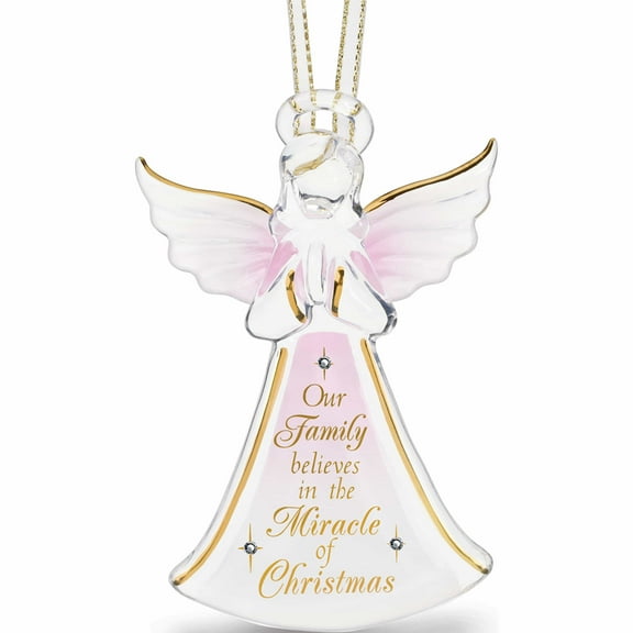 Fashion Angel Miracle Of Christmas Glass Ornament (3.5 X 5.27) Made In China -Jewelry By Sweet Pea