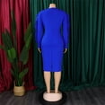 thumbnail image 6 of Womens Elegant Ruched Pleated Work Business Office Cocktail Party Pencil Dress, 6 of 8