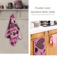 thumbnail image 5 of 2-Piece Polyester cotton Towel Set Absorbent Bow and Cherry Black and Pink Hand Towel Bath Towel Soft and Comfortable Machine Wash 28.3x14.4, 5 of 7