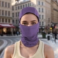 thumbnail image 2 of Unique Bargains Quick-drying Ice Silk Solid Balaclava Face Mask 1 Pc Purple, 2 of 5