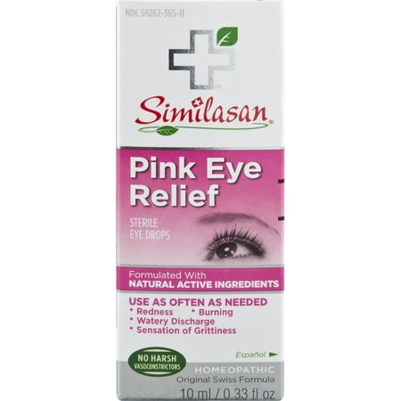 Similasan Pink Eye Relief Sterile Eye Drops, 0.33 fl. (Best Over The Counter Pink Eye Drops)