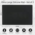 thumbnail image 2 of QZS 15.8x23.6x0.06In Durable Large Silicone Mat,Set of 2 Black Non-slip Waterproof Countertop Protector Mat for Tableware,Trivet,Dish, 2 of 6