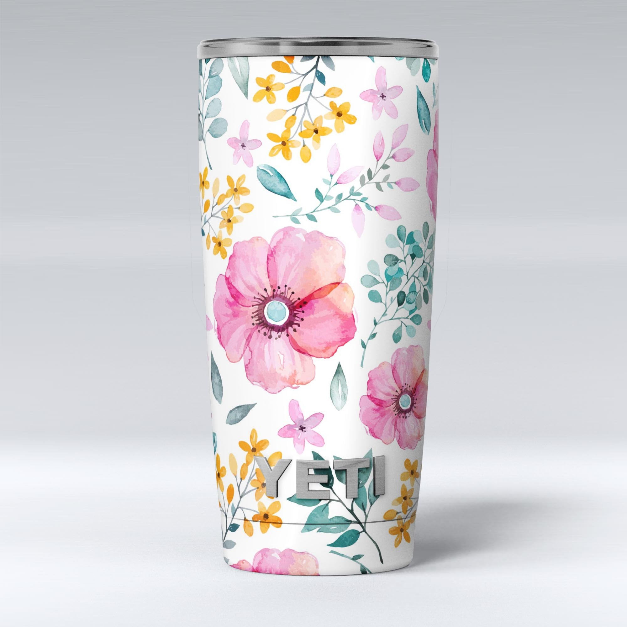 floral yeti tumbler