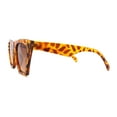 thumbnail image 4 of Womens Gothic Square Rectangle Cat Eye Plastic Fashion Sunglasses [Tortoise - Brown], 4 of 5
