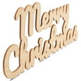thumbnail image 2 of Script “Merry Christmas" Cutout 12-inch, Pack of 2 Unfinished Wood Cutouts for Crafts, Door Hangers, & Party Décor, by Woodpeckers, 2 of 5
