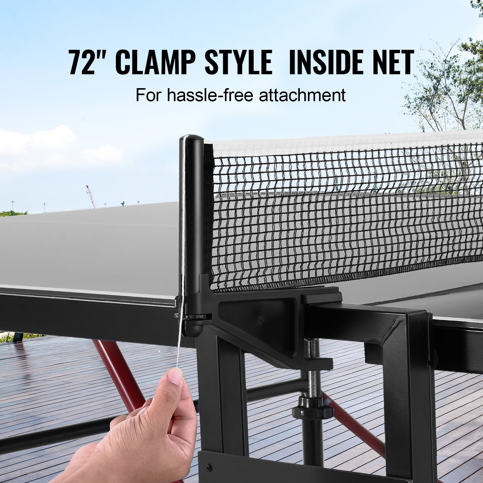 KFFKFF Table Tennis Set, Pro-Level Ping Pong Experience, Weather-Resistant Aluminum Play Surface for Both Indoor & Outdoor, Easy-to-Move Folding Design with Secure Locking Wheels