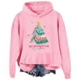 thumbnail image 1 of Chandails en Molleton de Noël pour Femmes Sweat à Capuche Imprimé de Noël avec Poches et Manches Longues Confortable et Élégant Hauts de Noël pour Femmes, 1 of 5