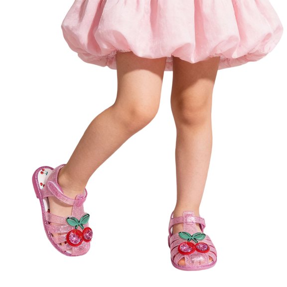 Girls Jelly Sandals Cute Cartoon Fruit Design Water Friendly Casual Sandals for Pool Beach Summer Outings and Outdoor