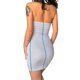 thumbnail image 5 of Lucakuins - Mini vestido ajustado a la cadera con diseño de rayas, cuello en V, sin mangas, sin espalda, para mujer Lucakuins  S-L, 5 of 9