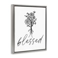thumbnail image 2 of Stupell Industries Shabby Chic Cheerful Daisy Flowers Botanical Arrangement Blessed Script Gray Floating Frame Canvas Art, 17 x 21, by Lettered and Lined, 2 of 7