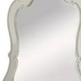 thumbnail image 3 of Wooden Frame Mirror with Scalloped Trim Crown Top, White, 3 of 5