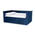 thumbnail image 1 of Baxton Studio Amaya Navy Blue Velvet Queen Size Daybed, 1 of 8