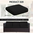 thumbnail image 4 of 8 Pack 100% Waterproof Patio Sofa Cushion Covers, Stretch Outdoor/Indoor Individual Seat Cushion Cover Furniture Protector Sofa Slipcover, Black, 4 of 9