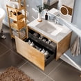 thumbnail image 6 of Madeira 24 in. Oak Wall Mount Single Sink Bath Vanity with Acrylic Top and Integrated Sink, 6 of 6