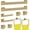 Gold, variant on stusgo Silver 10-Piece Square Bathroom Hardware Set with Towel Bar, Hook, Toilet Paper Holder and Ring(Silver)