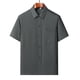 thumbnail image 1 of pstuiky Camisas de vestir de manga corta para hombre, Camisa informal de manga corta, lisa, cómoda y con cuello vuelto para hombre ropa de hombre xxxl, 1 of 3