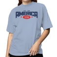 thumbnail image 2 of Smartprints America 250 Anniversary Stars Women's T-Shirt Light Blue, Cotton, 2XL, 2 of 4