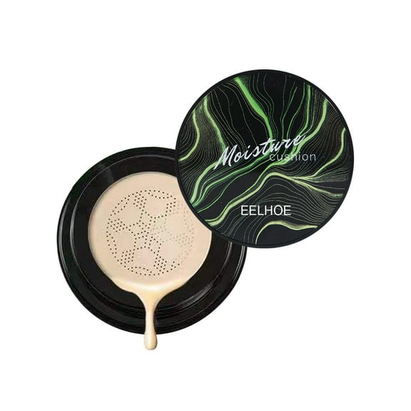 Nrmvnmi BB Mushroom Air Cushion, Avocado BB/CC Cream, All-Day Lasting Nude Foundation, Even Skin Tone Makeup Base, Easy to Apply, Thin, Moist