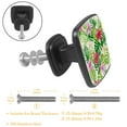 thumbnail image 2 of 4 Pcs Cabinet Handle Drawer Pulls Tropical Plants Knobs with Screws Square Furniture Office Cabinet Knob Decoration, 2 of 5