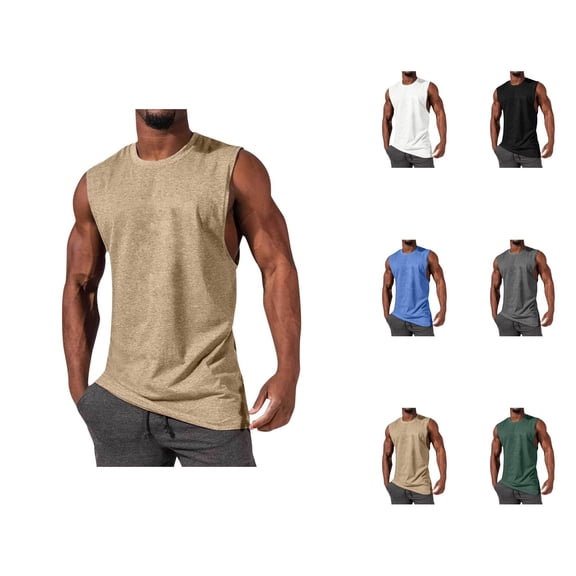 Muscle Tank Tops Men Summer Casual Lightweight Breathable Breathable Sleeveless Shirt Workout Running Gym Tanks