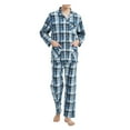 thumbnail image 3 of GLOBAL Men's Long Sleeve Flannel Pajamas Sets 100% Cotton Sleepwear Top and Bottom, Size S-3XL, 3 of 5