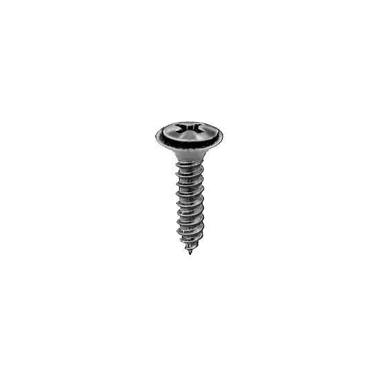 Auveco # 10653 #8-18 X 11/16" Phillips Oval #6 Head AB With SEMS Tapping Screw - Black. Qty 100.