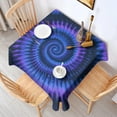 thumbnail image 2 of Blue Purple Tie Dye Mandala Pattern Square Tablecloth,Waterproof Square Table Cover,Wipeable Spillproof Washable Table Cover for Home Kitchen Party Decor 60"x60"(152x152cm), 2 of 6