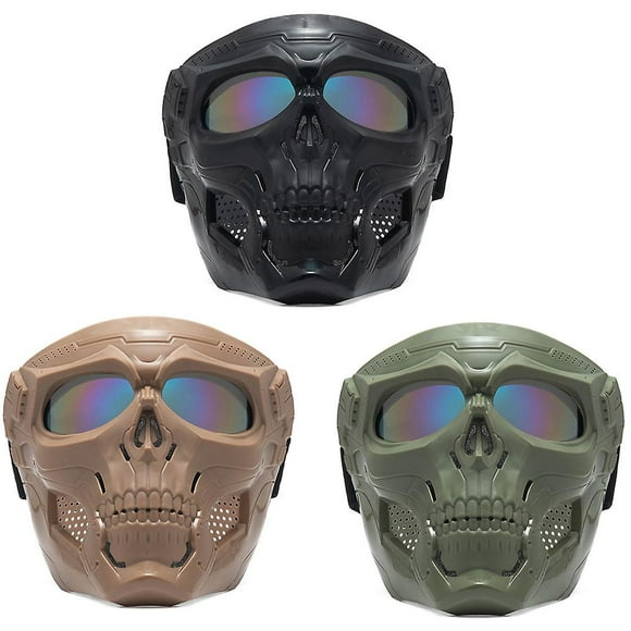 Sports Cycling Windproof Sand Goggles Mask Tactical Airsoft Mask Paintball Full Face Protective Mask