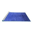 thumbnail image 2 of Ahgly Company Machine Washable Indoor Square Persian Blue Bohemian Area Rugs, 5' Square, 2 of 4