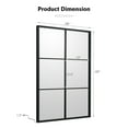 thumbnail image 3 of Costway Metal Wall Mirror Large Window Decorative Farmhouse Mirror Square 28" x 40", 3 of 10