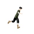 thumbnail image 1 of 1/64 Scale Figures Tiny Running Hand Painted model Boy Hand Painted for Diorama DIY Scene Decor, 1 of 9