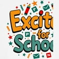 thumbnail image 3 of CafePress - Excited For School T Shirt – Fun & Motivational Kids Baseball T Shirt - Kids Cotton Baseball Jersey, 3/4 Sleeve Shirt, 3 of 4