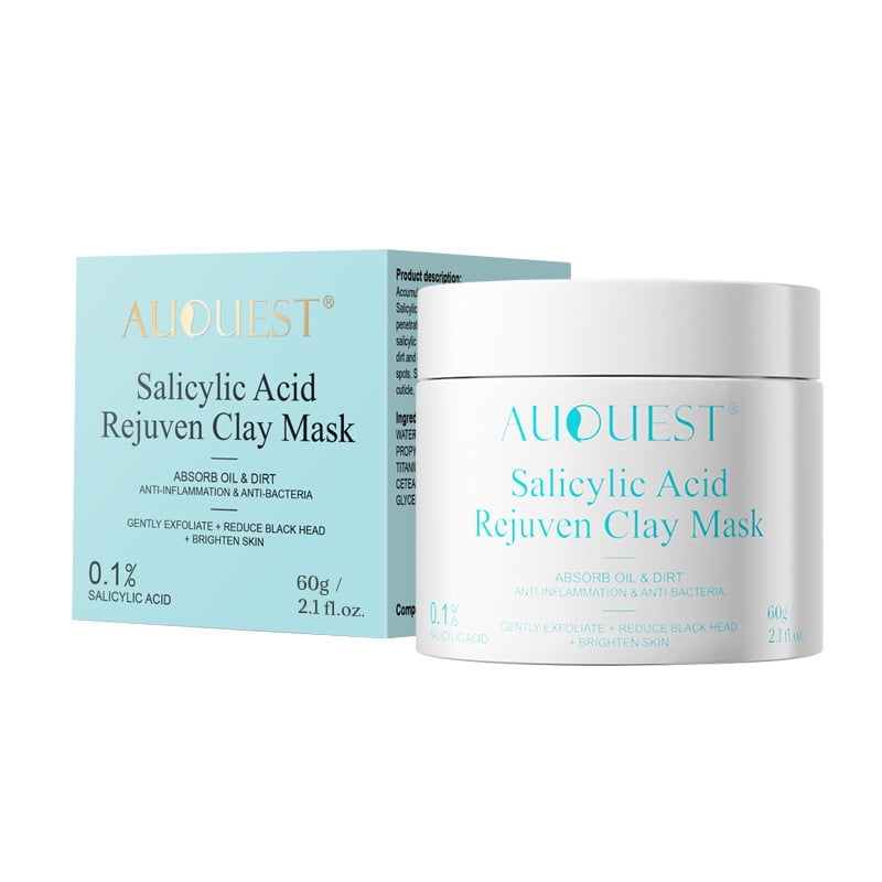Mud Mask for Face with Salicylic Acid - Exfoliating and Facial Acne Fighting Mask - Reduces Appearance of Pores