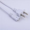 thumbnail image 1 of 5Ft Long White 2 Prongs AC Power Cord Cable Plu, 1 of 5