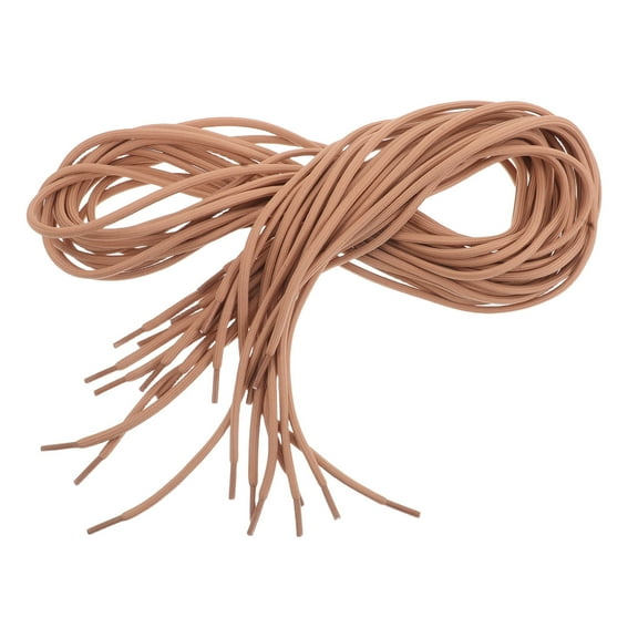 TABLZONE 6 Pairs Round Light Brown Boot Laces for Hiking, Work, Sneakers - Polyester